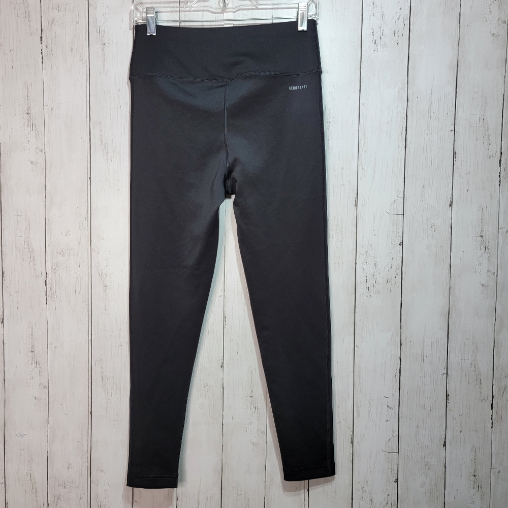 Adidas Women's Primegreen Black Aeroready ⅞ Length Spellout Leggings Size Medium - Picture 7 of 7